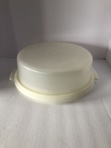 Vintage Tupperware Tortenaufleger Tortenaufleger Träger weiß transparent rund