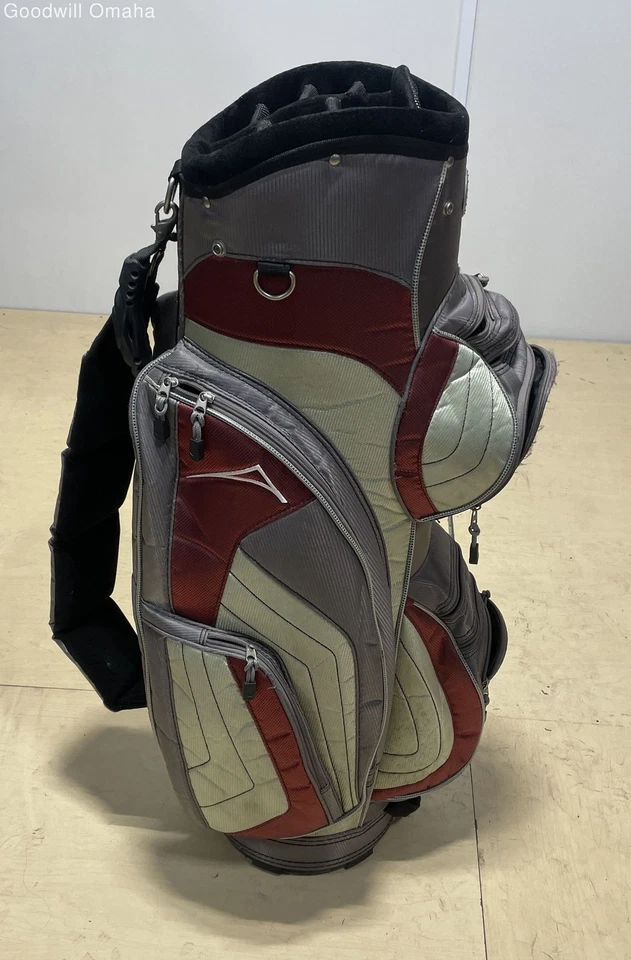 Bolsa de carro de golf Acuity Golf Hiper divisor de 8 vías (rojo/gris) Foto 3 de 4