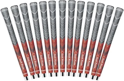 Set of 13 Golf Pride MCC Plus 4 Align MultiCompound Grips Standard Midsize Red