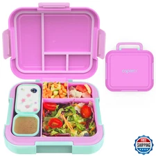 Caperci Bento Box Kids Lunch Box, 4.8 Cups, 2 Modular Containers, Leak-Proof