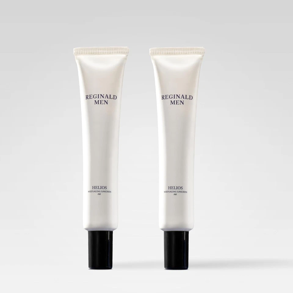 Protector solar Reginald Men FPS 50 PA++++ | Iluminador e hidratante (paquete de 2) Foto 2 de 4