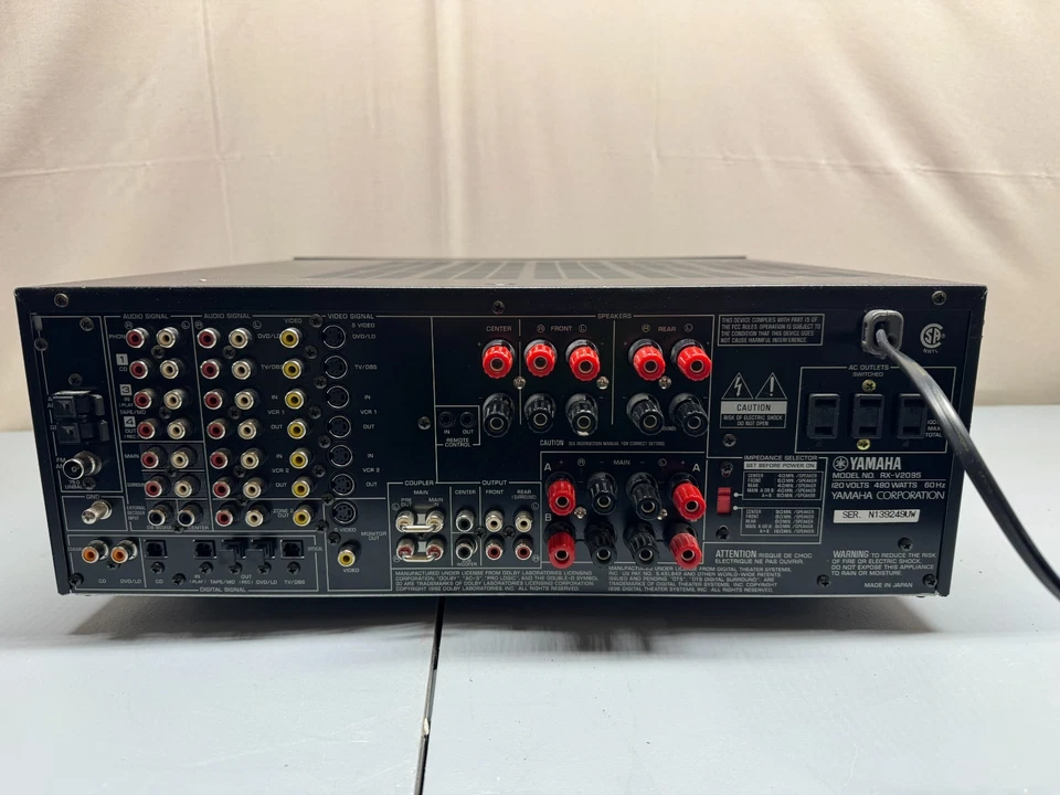 Yamaha RX-V2095 Receiver HiFi Stereo 7.1 Channel Home Theater HDMI System Phono - Image 4 of 4