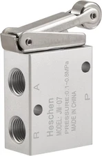 Heschen Pneumatic Roller Lever Mechanical Valve, JM-07 3 Way 2 PT1/4, Silver 
