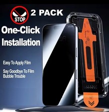 2 Pack-Privacy Screen Protector Glass for iPhone 17 Pro Max 13 14 15 16Pro 17Pro
