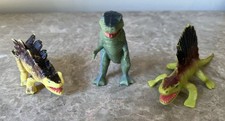 Vintage Lot Of 3 Hard Plastic Dinosaurs