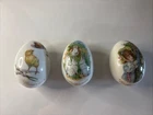 Vintage Easter 1974,1975,1976 Egg Milk Glass Hand Painted Royal Bayreuth Germany