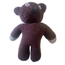 Vintage 1996 Mr Bean Teddy Knitted Plush Toy Tiger Television Ltd Brown 9"