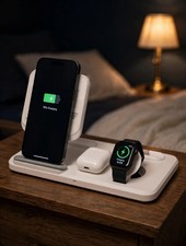 3 in 1 Wireless Charging Station for iPhone Apple Watch AirPods 15W Foldable