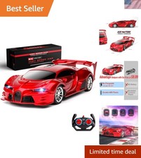 Rechargeable High-Speed 1/18 RC Car with Headlights - Ideal Gift for Kids