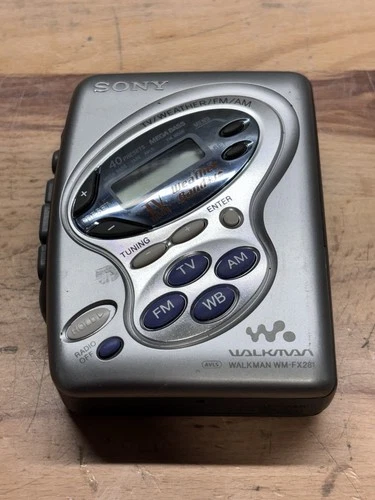 Vntg Tested Working SONY Walkman WM-FX281 Cassette Player AM/FM TV/ Weather Band