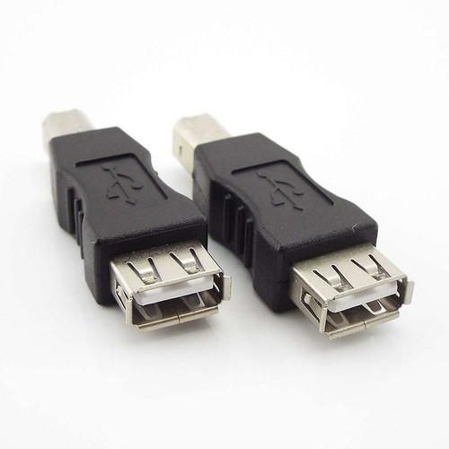 2x USB 2.0 Type A Female to B Male Converter Adapter Printer Scanner Connector - Picture 4 of 10