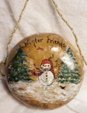 Gourd Winter Friends Scene Decoration Hanging Handcrafted Christmas