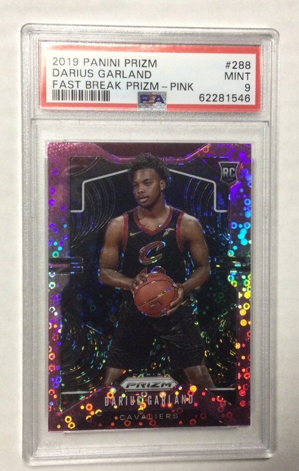 2019 Rare Darius Garland Rookie Pink Fast Break Prizm #288  RC /50 PSA 9