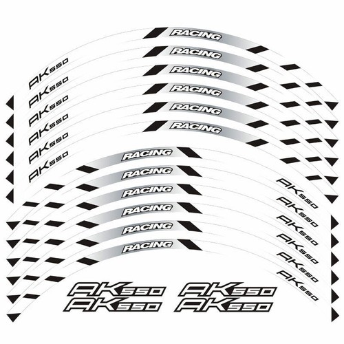 17 inch CUSTOM RIM STRIPES WHEEL DECAL TAPE STICKER KIT FOR KYMCO AK 550 AK550 - Picture 9 of 15