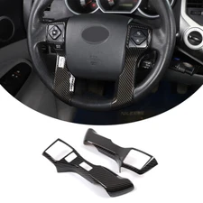 ABS Carbon Interior Steering Wheel Button Frame Trim For Toyota Tacoma 2011-2015