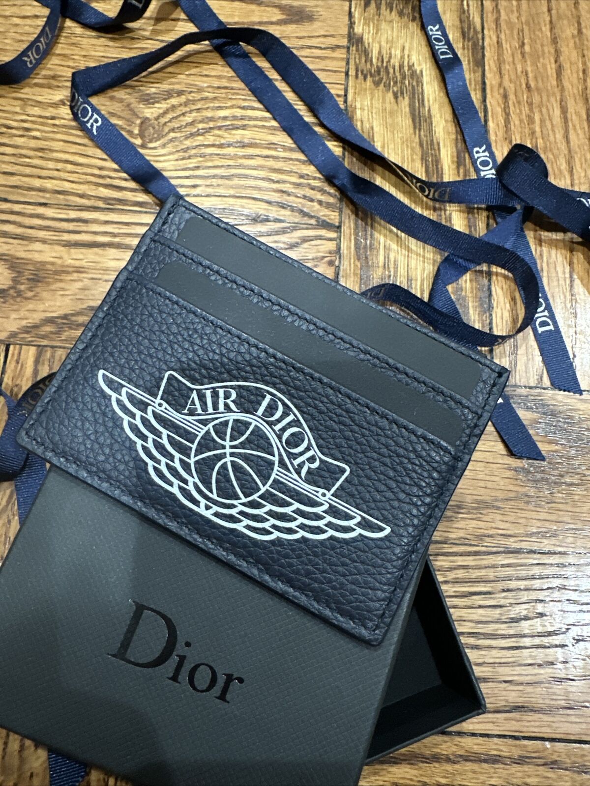 Air Dior (Air Jordan x Christian Dior) NAVY card holder (5 slots) NEW w/  Receipt