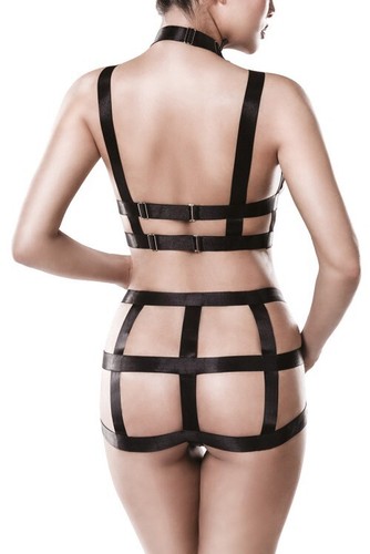 Gothic Harness Womens Lingerie Set - Picture 3 of 7