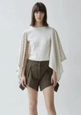 JW Anderson Stripe Contrast Draped T-Shirt SZ XL VGUC 