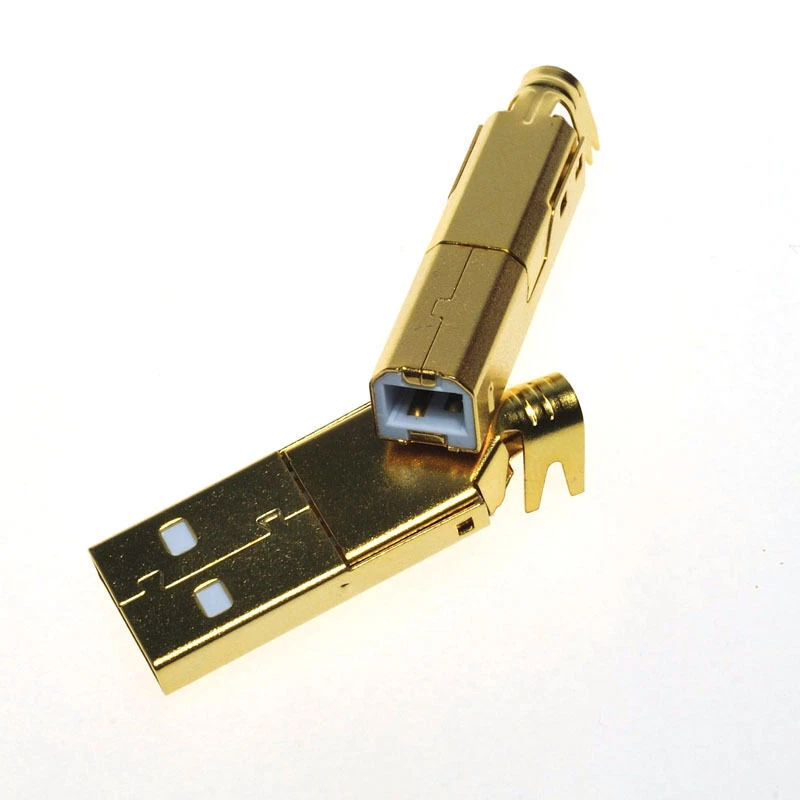 5Sets USB2.0 A to B Male Plug Connector Gold Plated Case Cover fr USB Cable - Image 3 of 4