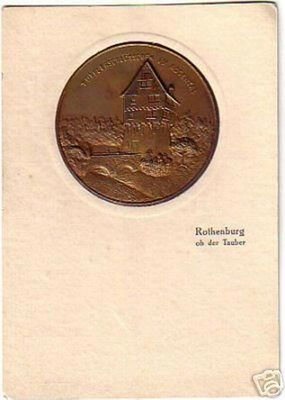 schöne Künstler Reliefkarte Rothenburg o.d.T. um 1930