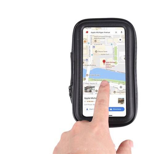 1pc Bike Phone Mount Holder Waterproof Phone Bag for (6.3 Inches Black) - 第 5/12 張圖片