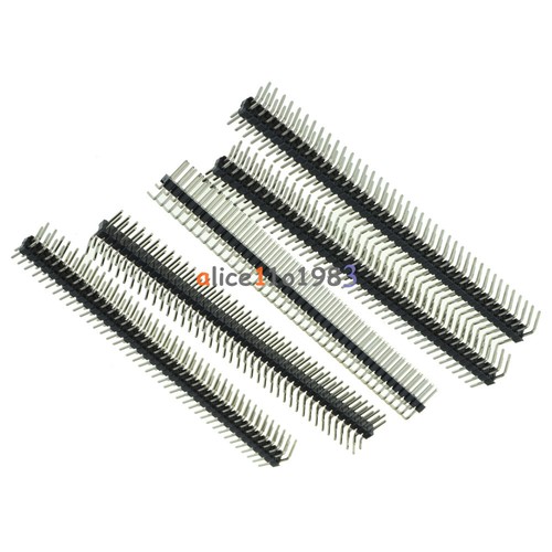 3 Stck. 2,54 mm 2 x 40 Pin Stecker Doppelreihig Rechter Winkel Pin Kopfzeilenleiste - Bild 4 von 6