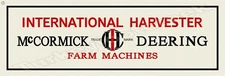 International Harvester McCormick Deering Farm Machines 6" x 18" Metal Sign
