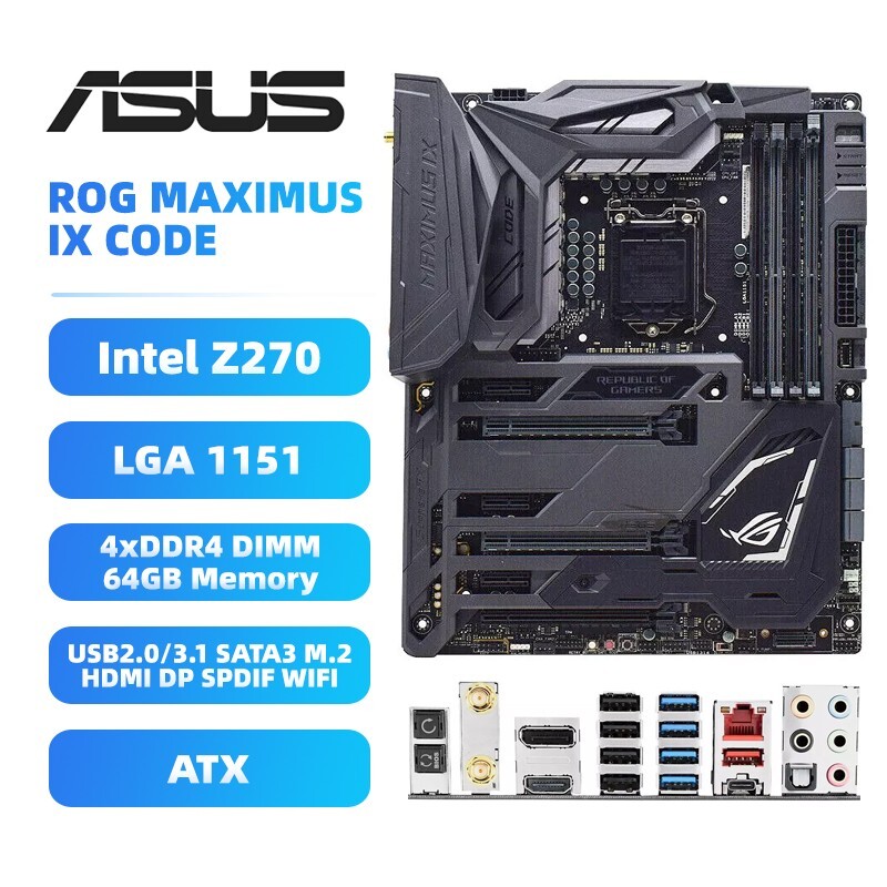 中古】ASUS ROG MAXIMUS IX CODE（Z270， Kaby-Lake）