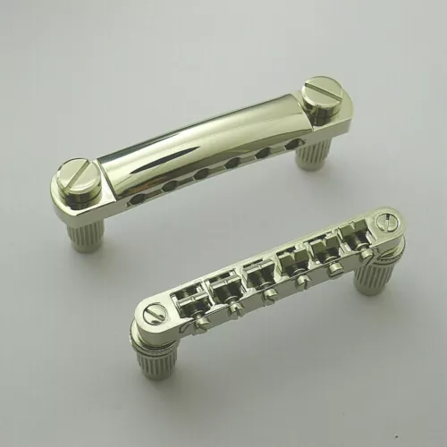 Epiphone Locktone Locking Tunomatic Adjustable Stop Tail Set Guitar Bridge Silve