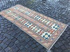 Turkish Antique rug Bohemian Area rug Oushak rug Vintage Rug Handmade Wool rug