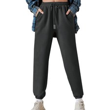 Womens Winter Thermal Fleece Jogger Sweatpants Loose-Fit Lounge Gym Sports Pants
