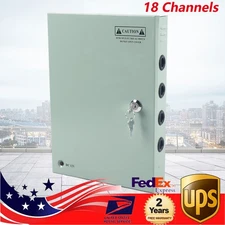 18 Channel Power Supply Distribution Box DC 12V 30Amp for CCTV Security Camera