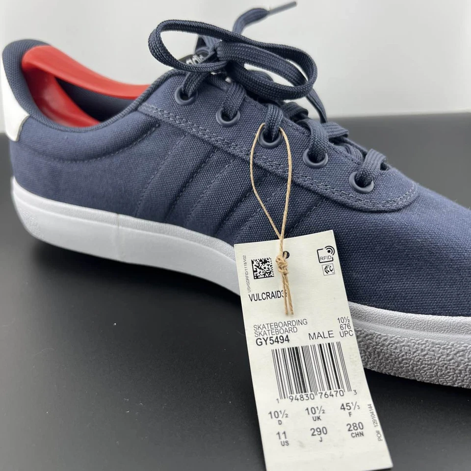 Adidas Vulc Raid3r Para hombres Zapatos de Monopatín Atléticos Azul Marino Tenis GY5494 Talla 11 Foto 3 de 4