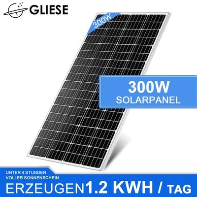 300W Solarpanel hocheffizient Solarmodule IP68 für Dächer Wohnmobil Haus Boot