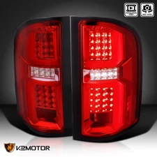 Fits 2007-2013 Chevy Silverado 1500 2500 3500HD LED Tubes Tail Lights Lamps Pair