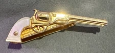 Vintage SWANK WESTERN GUN REVOLVER TIE CLIP MOP SIX SHOOTER PISTOL