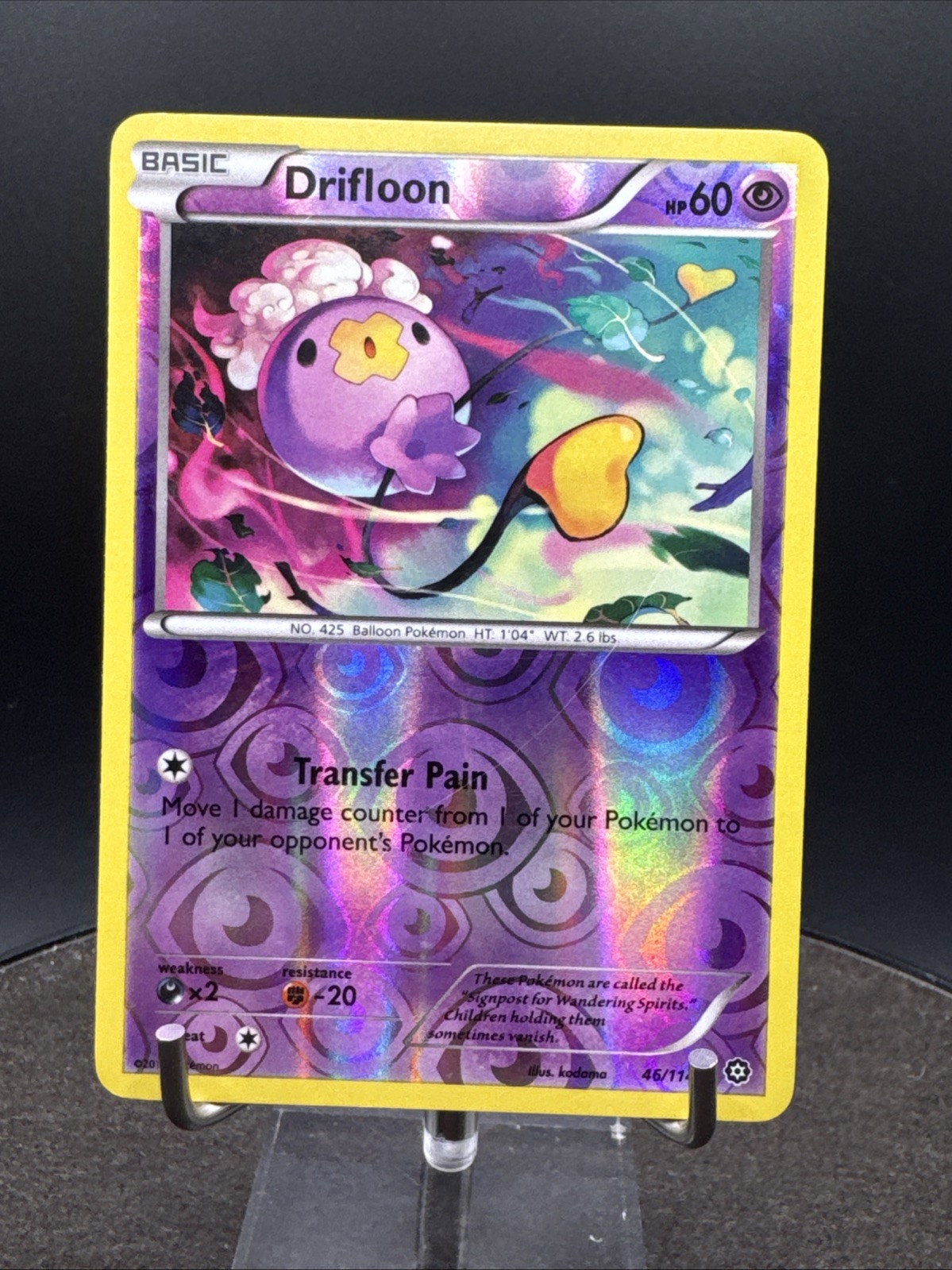 Pokemon - Drifloon - 46/114 - XY Steam Siege - Reverse Holo -  NM