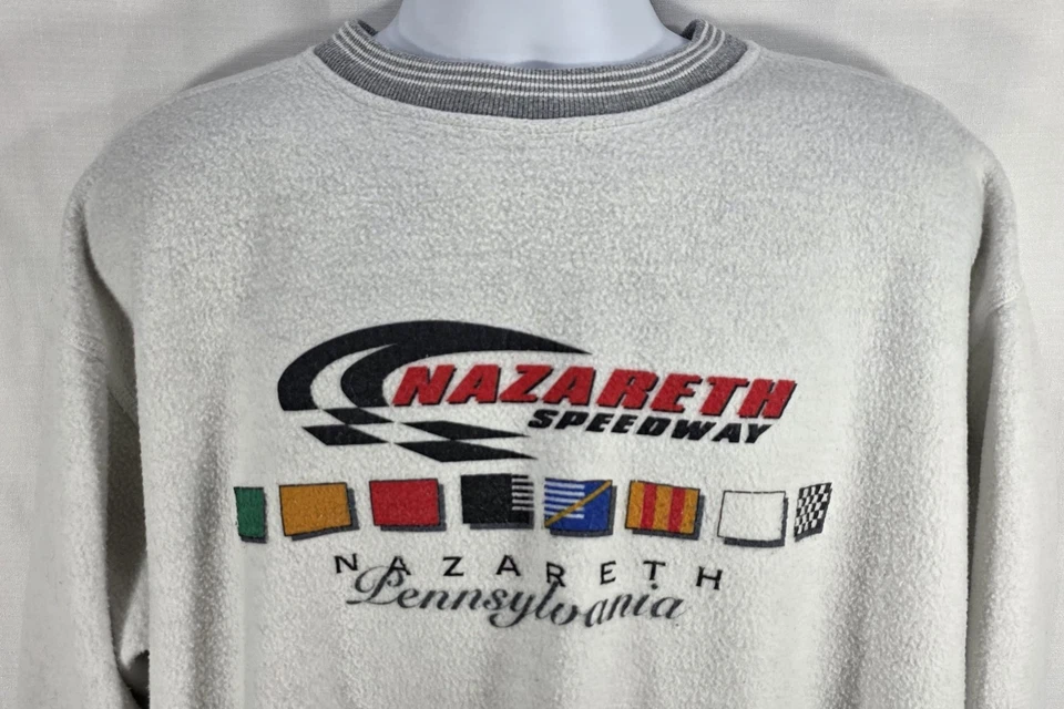 Sudadera Nazareth Speedway Talla Mediana PA Pennsylvania Carreras Pullover De Colección Foto 2 de 4