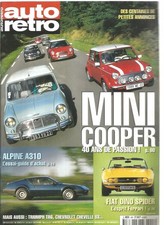 AUTO RETRO N°248 MINI COOPER / ALPINE A310 / FIAT DINO SPIDER / TRIUMPH TR6