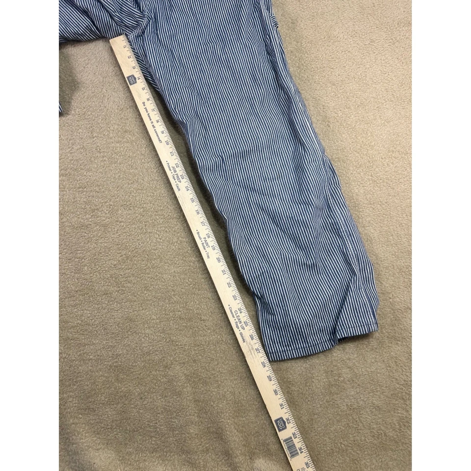 Vintage OshKosh B'gosh Mens Striped Bib Overalls Union Made Vestbak Size 34x29 - Image 3 of 4