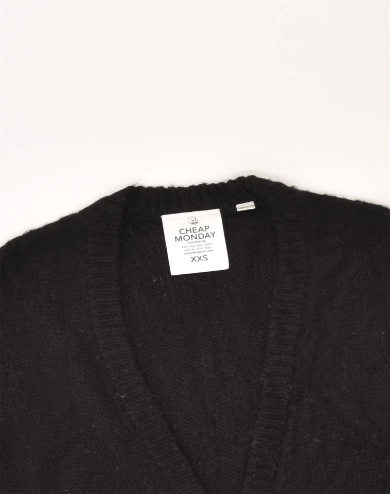 Cárdigan suéter de gran tamaño largo para mujer BARATO LUNES 2XS negro KN04 Foto 3 de 3