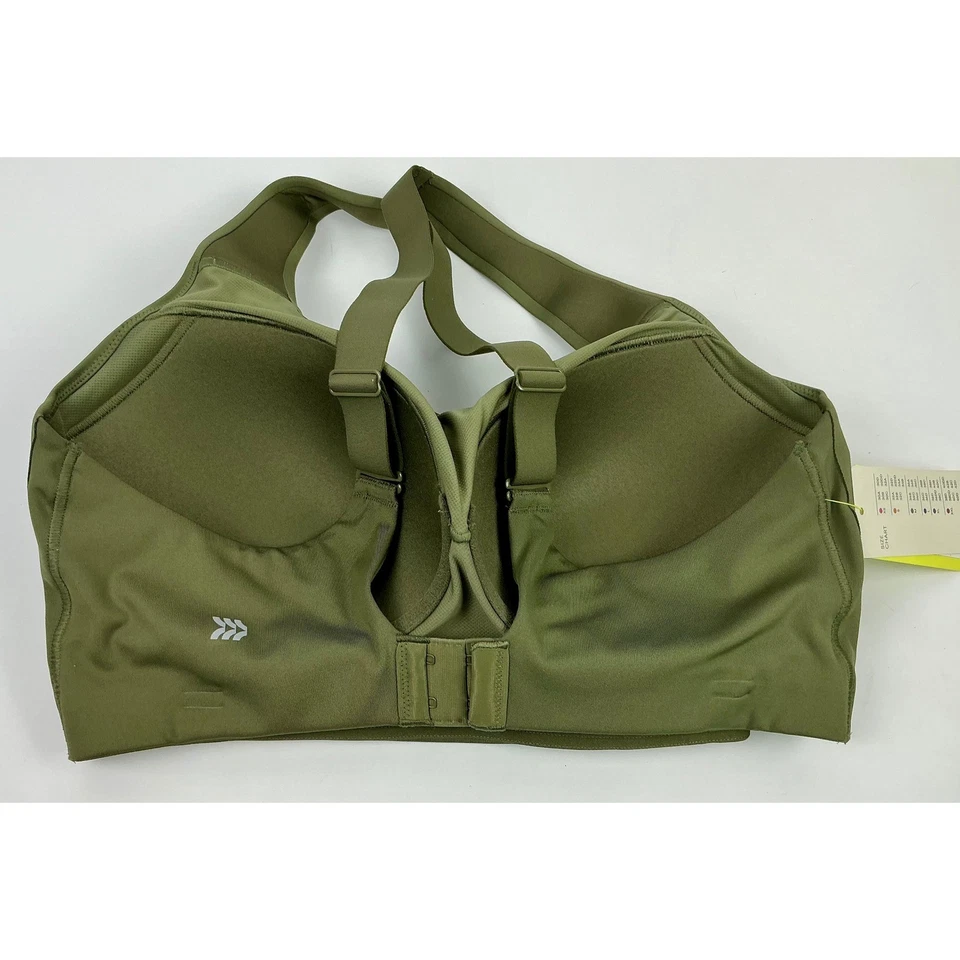 All in Motion Womens High Support Convertible Sports Bra Wireless 38DD Green - Image 2 of 4