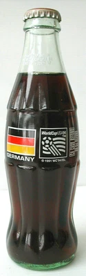 COCA-COLA USA BOUTEILLE VERRE BOTTLE WORLD CUP USA 94 GERMANY 1993 - Photo 1/4