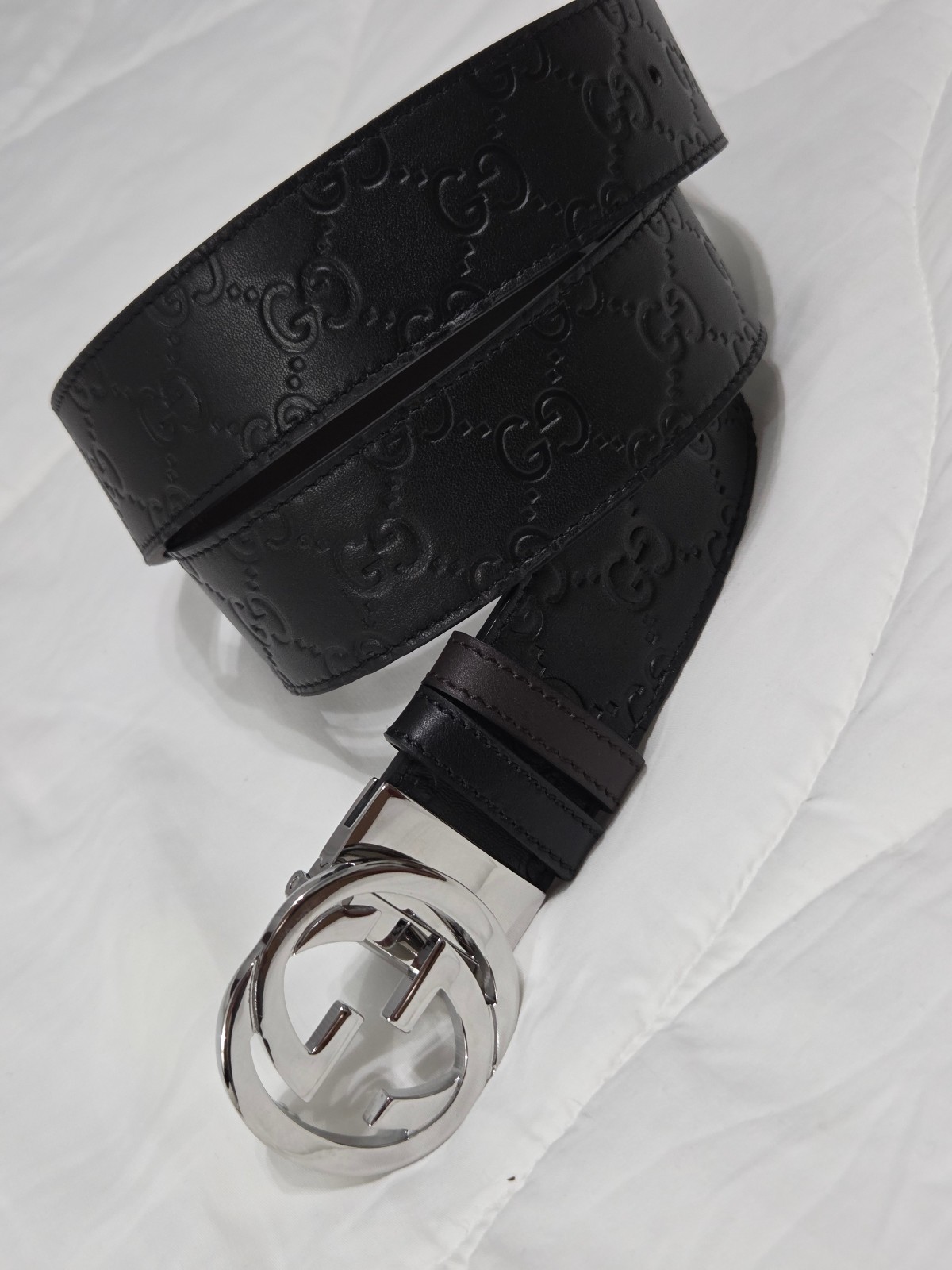 Authentic Reversible Black & Brown Leather Gucci … - image 13