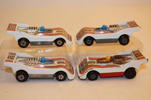 Four (4) Vintage 1974 Matchbox Lesney Superfast Hi-Tailer Race Cars #56