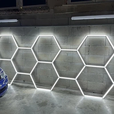VASTFIRE 8x Lámpara LED hexagonal de taller tubos garaje pared techo luz iluminación DHL