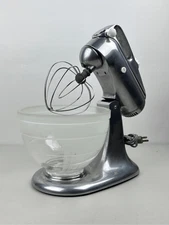 Vintage KitchenAid Hobart Stainless Steel Stand Mixer Model 4-C 4C USA Silver