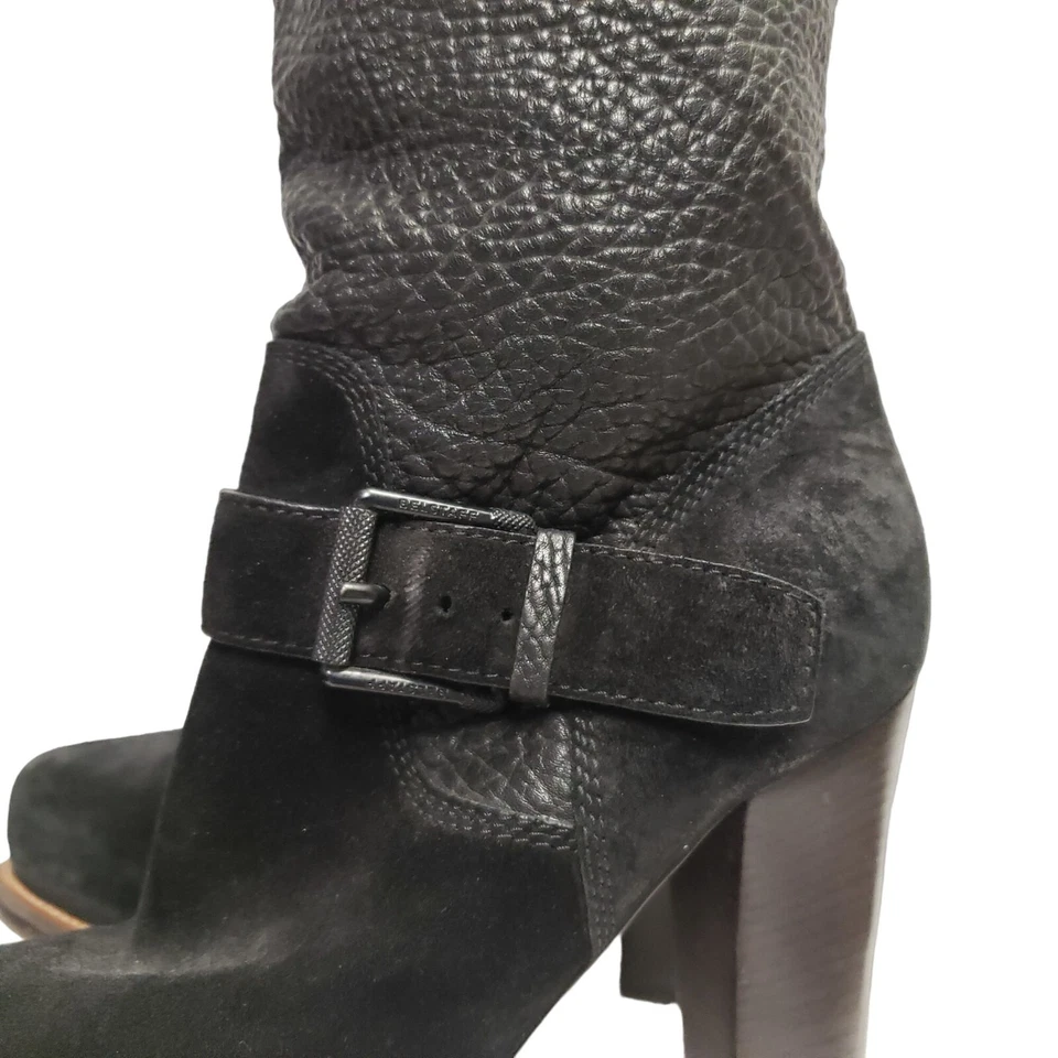 Belstaff Mujer Cuero Guijarro Gamuza Negro Botas Talla 36/US 6 Usadas Foto 3 de 4