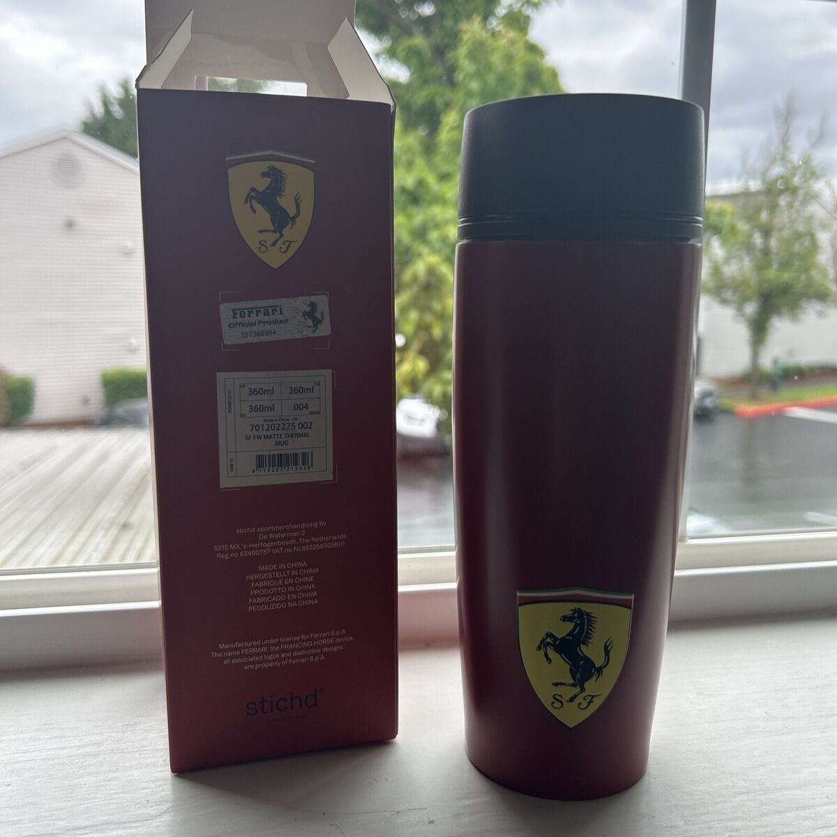 Brand New, Stitchd, Scuderia Ferrari F1 Matte Thermal Mug 360ML - Red - 8 Brand New, Stitchd, Scuderia Ferrari F1 Matte Thermal Mug 360ML - Red - 8