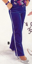 NWT Royal Velvet Spandex Dance Costume Pants with Silver sequin side seam smallC